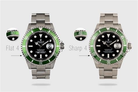 rolex flat 4 unterschied|Rolex submariner flat 4 bezel.